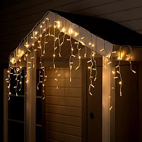 Гирлянда светодиодная "Бахрома" 160LED 3х0,6м Теплая IP65 картинка 